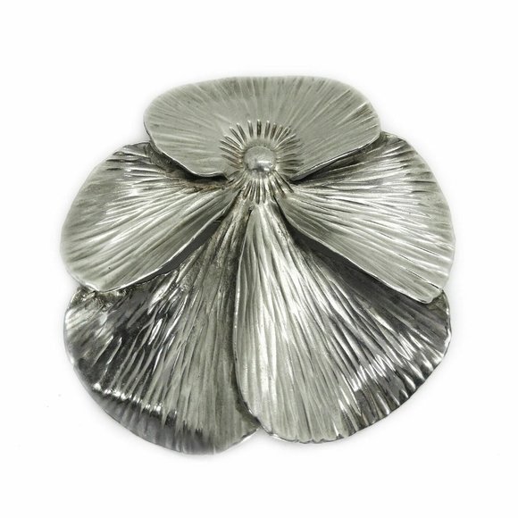Vintage Stuart Nye Pansy Pin Brooch Sterling Silver - Picture 1 of 4